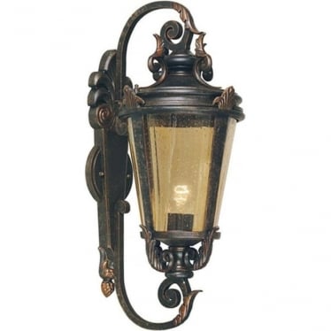 Baltimore Single Large Wall Lantern - Weathered Bronze