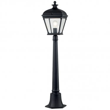 Bayview Single Medium Pillar Lantern - Black