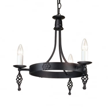 Belfry 3 Light Chandelier - Black