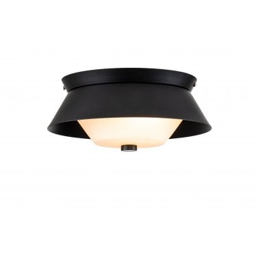 Bowtie 2 Light Flush Mount - Matte Black