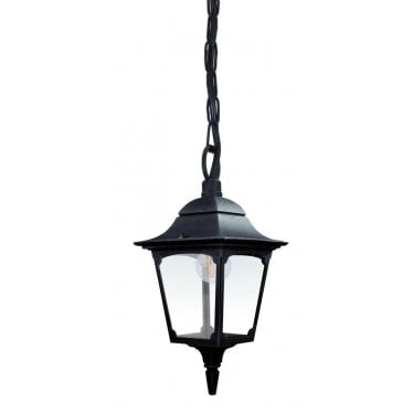 Chapel 1 Light Chain Lantern - Black