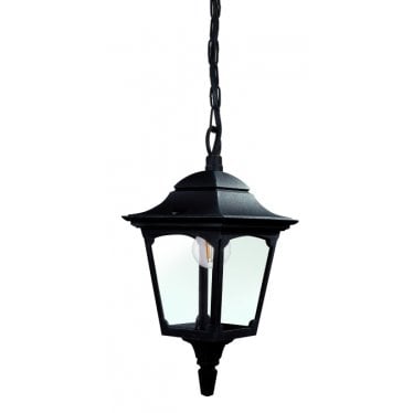 Chapel Mini 1 Light Chain Lantern - Black