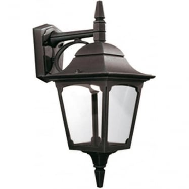 Chapel Single Down Wall Lantern - Black