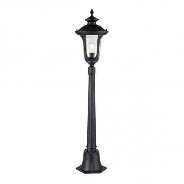 Chicago Single Small Pillar Lantern - Textured Black