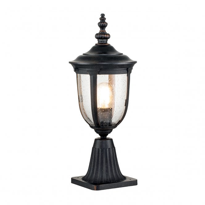 Elstead Lighting Elstead Lighting Cleveland Single Small Pedestal Lantern - Weathered Bronze