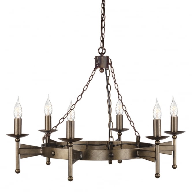 Elstead Lighting Elstead Lighting Cromwell 6 Light Chandelier - Old Bronze