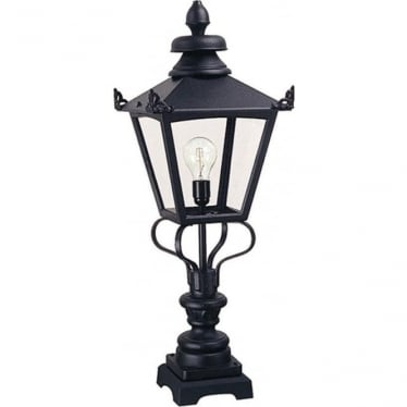 Grampian Single Pedestal Lantern - Black