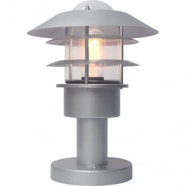 Helsingor Single Pedestal Lantern - Silver