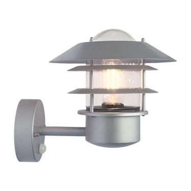 Helsingor Single PIR Wall Lantern - Silver