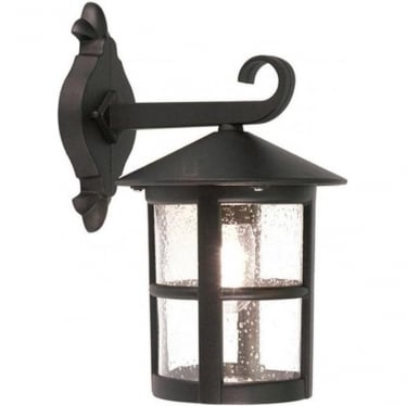 Hereford Window Grande Single Wall Down Lantern - Black