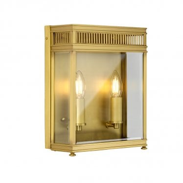 Holborn 2 Light Medium Half Lantern - Brushed Brass