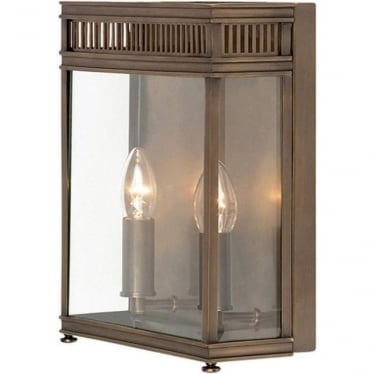 Holborn 2 Light Medium Half Lantern - Dark Bronze