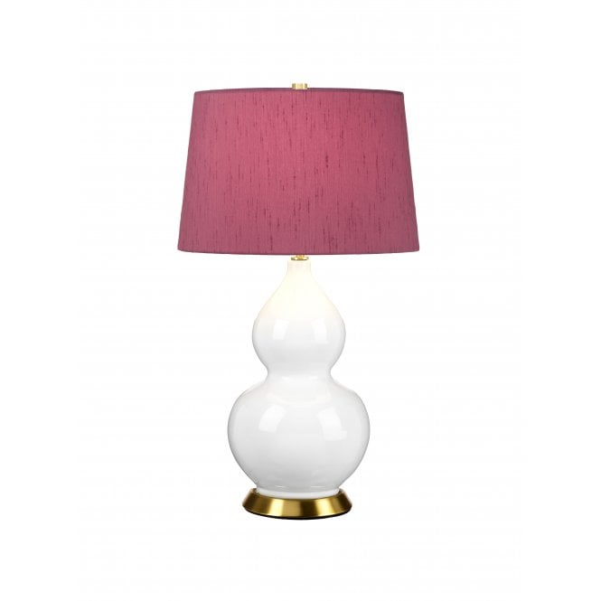 Elstead Lighting Elstead Lighting Isla 1 Light Table Lamp - White, Aged Brass & Purple