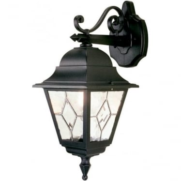 Norfolk Single Down Wall Lantern - Black