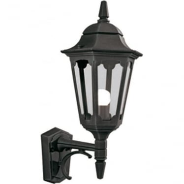 Parish Single Up Wall Lantern - Black