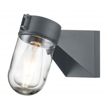 Portofino 1 Light Wall Lantern - Grey