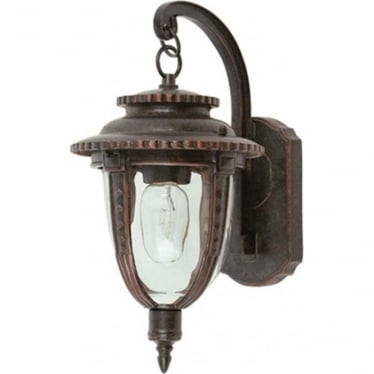 St Louis Single Medium Wall Lantern - Weathered Bronze