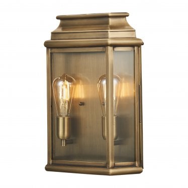 St Martins 2 Light Large Wall Lantern - Aged Brass