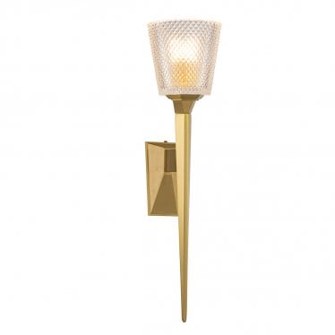 Verity Single Bathroom Wall Light - Brushed Brass