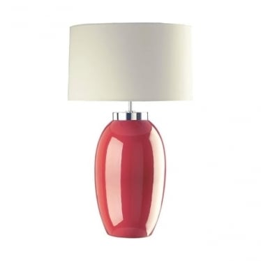 Victor Single Large Table Lamp - Red