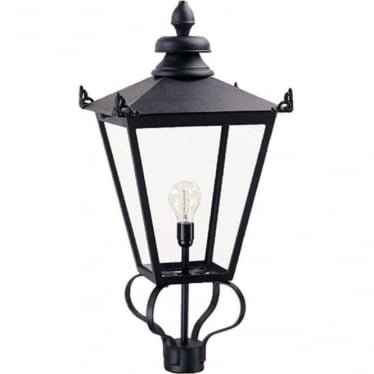 Wilmslow Single Lantern Head - Black - Head Only