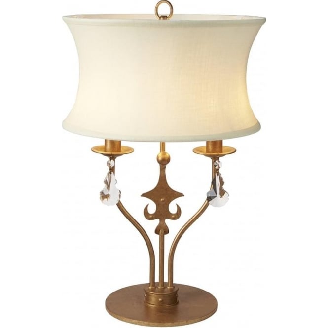 Elstead Lighting Elstead Lighting Windsor 2 Light Table Lamp - Gold Patina