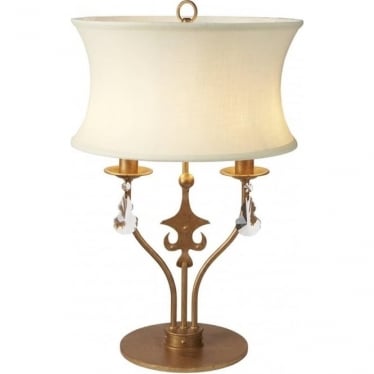 Windsor 2 Light Table Lamp - Gold Patina