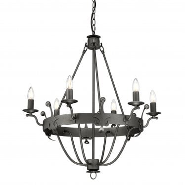 Windsor 6 Light Chandelier - Graphite