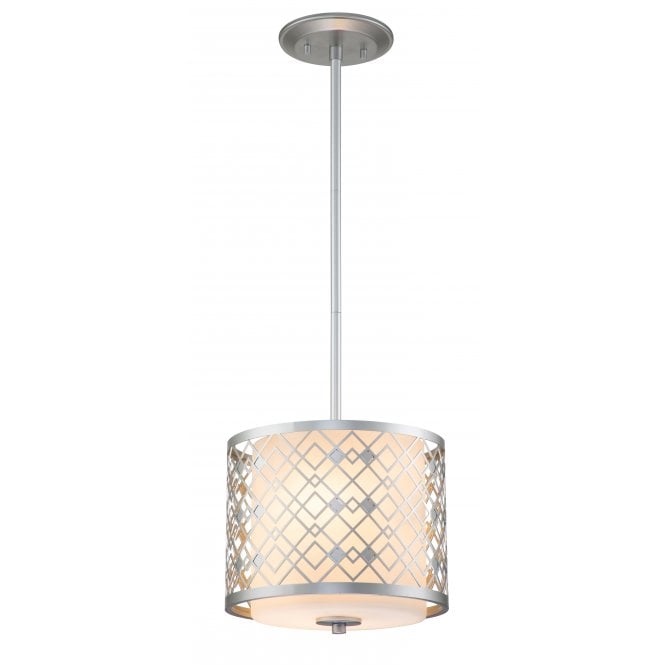 Elstead Lighting Elstead Lighting Ziggy 1 Light Small Pendant - Lacquered Silver