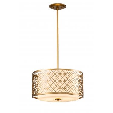 Ziggy 2 Light Medium Pendant - Lacquered Gold