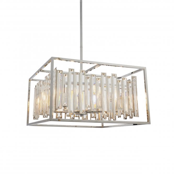 Endon Lighting Endon Lighting Acadia 6 Light Pendant - Clear Crystal & Chrome Plate