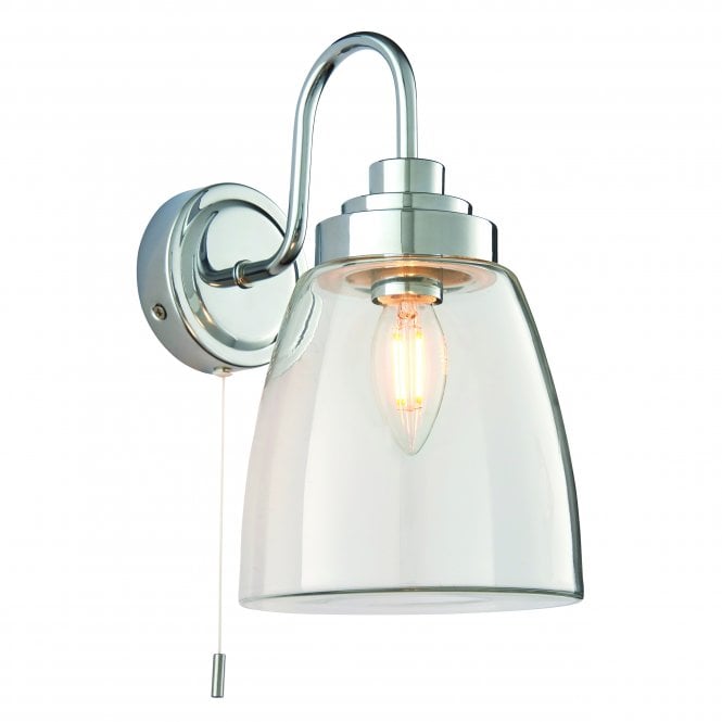 Endon Lighting Endon Lighting Ashbury Single Light Wall Light - Clear Glass & Chrome Plate