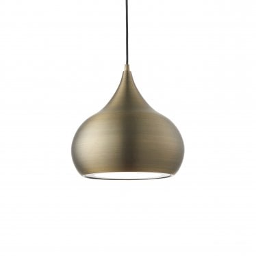 Brosnan Single Light Pendant - Matt Antique Brass Paint