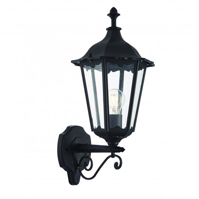 Endon Lighting Endon Lighting Burford Single Light Wall Light  - Matt Black & Clear Glass