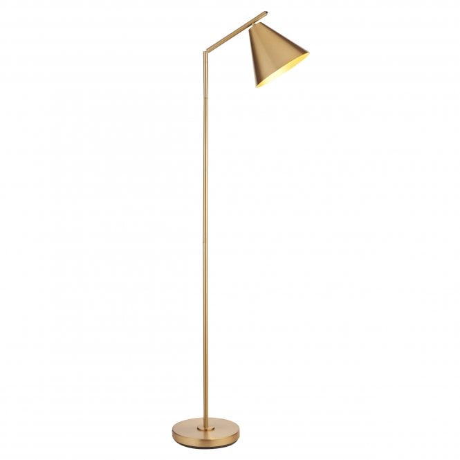 Endon Lighting Endon Lighting Cape 1 Light Floor Lamp - Warm Antique Brass