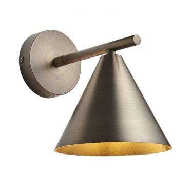 Cape 1 Light Wall Light - Brushed Antique Bronze