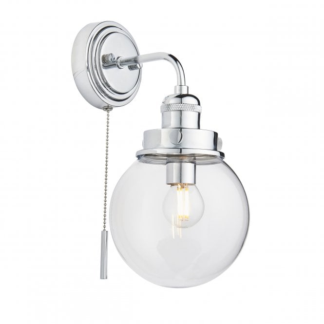 Endon Lighting Endon Lighting Cheswick Single Light Wall - Chrome Plate & Clear Glass