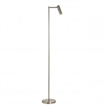 Dedicated Reader Single Floor Light - Satin Nickel Plate