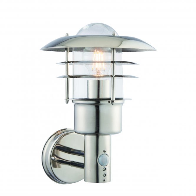 Endon Lighting Endon Lighting Dexter Single Light Wall Light - Polished Stainless Steel & Clear Glass