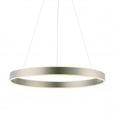 Gen Single Light Pendant - Matt Nickel Plate & Frosted Acrylic