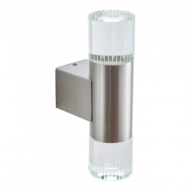 Endon Lighting Endon Lighting Grant 2 Light Wall Light - Polished Stainless Steel & Clear Crystal