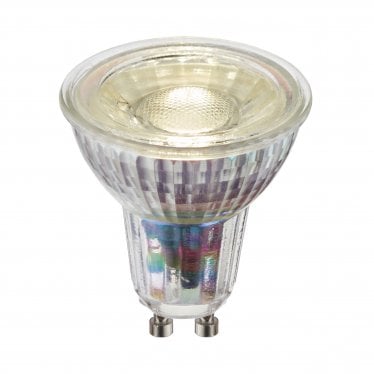 GU10 LED SMD 5.5W Lamp - 4000K - Dimmable - Clear Prismatic