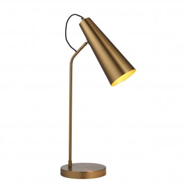 Karna New Single Table Light - Warm Antique Brass Plate