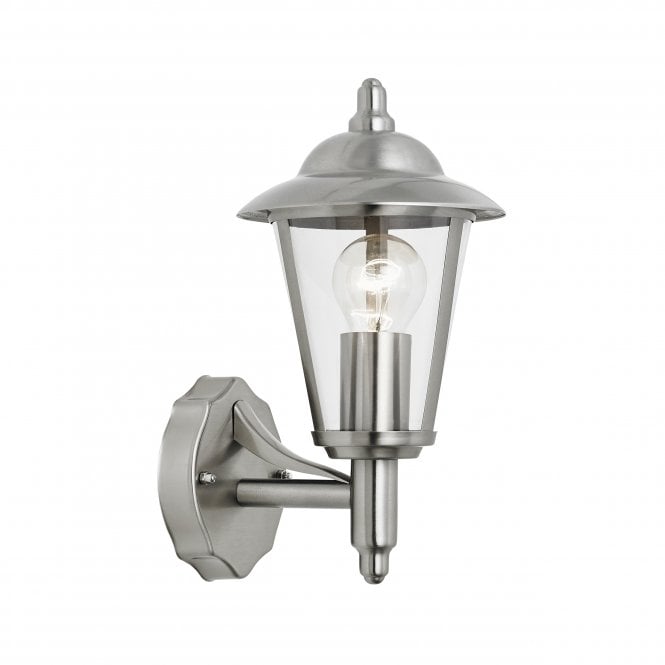 Endon Lighting Endon Lighting Klien Single Light Up Wall Light - Polished Stainless Steel & Clear Pc