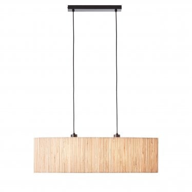 Longshore 2 Light Linear Pendant - Woven Seagrass