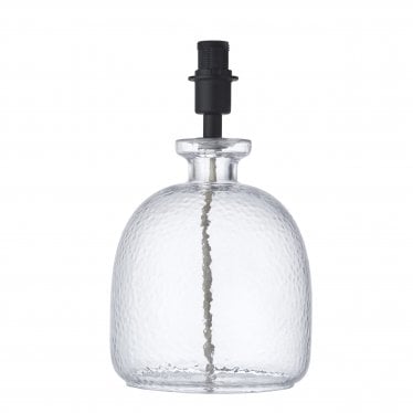 Lyra Table Lamp Base - Textured Clear Glass (Base Only)