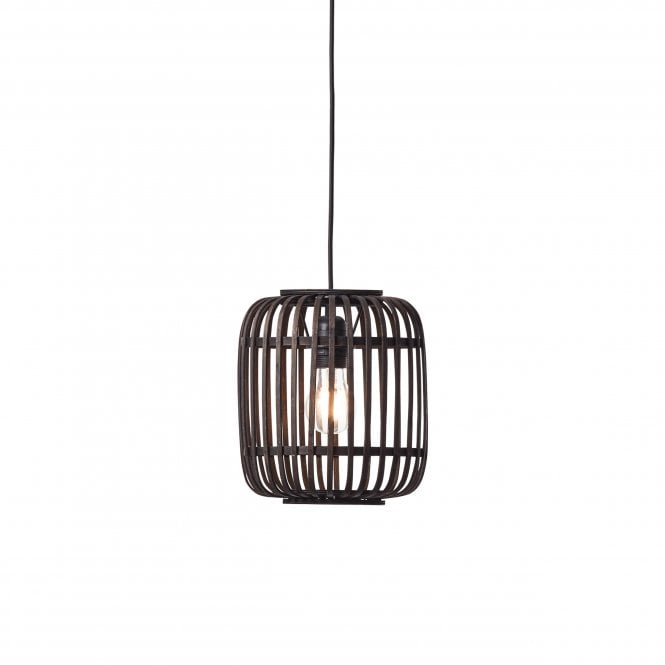 Endon Lighting Endon Lighting Mathias Bamboo Single Light Pendant  - Dark Stained Bamboo