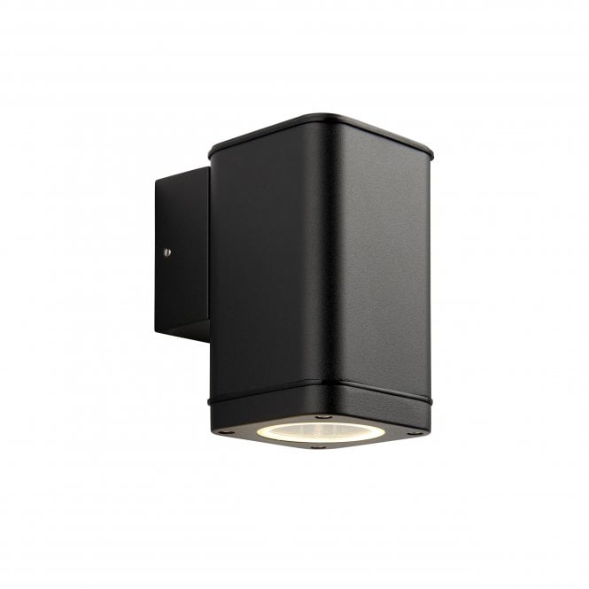 Endon Lighting Endon Lighting Milton Single Light Wall -  Textured Black & Clear Glass