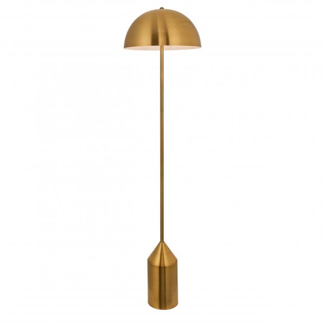 Endon Lighting Endon Lighting Nova Single Light Floor Lamp - Antique Brass Plate & Gloss White