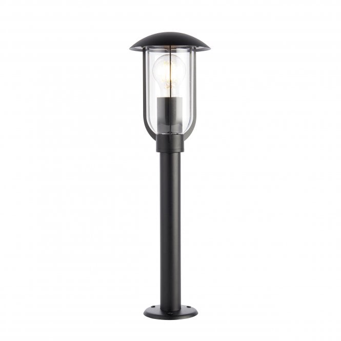 Endon Lighting Endon Lighting Quinn Single Light Floor Lamp -  Textured Black & Clear Pc